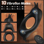 Cock Ring Vibrator With 10 Vibration Modes Remote Control – product view 6