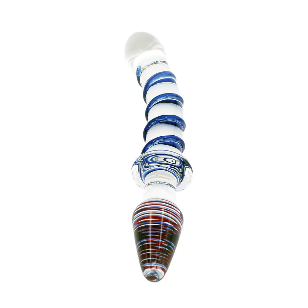 Colorful Ribbon Glass Dildo Crystal Female Masturbation Wand – product view 8