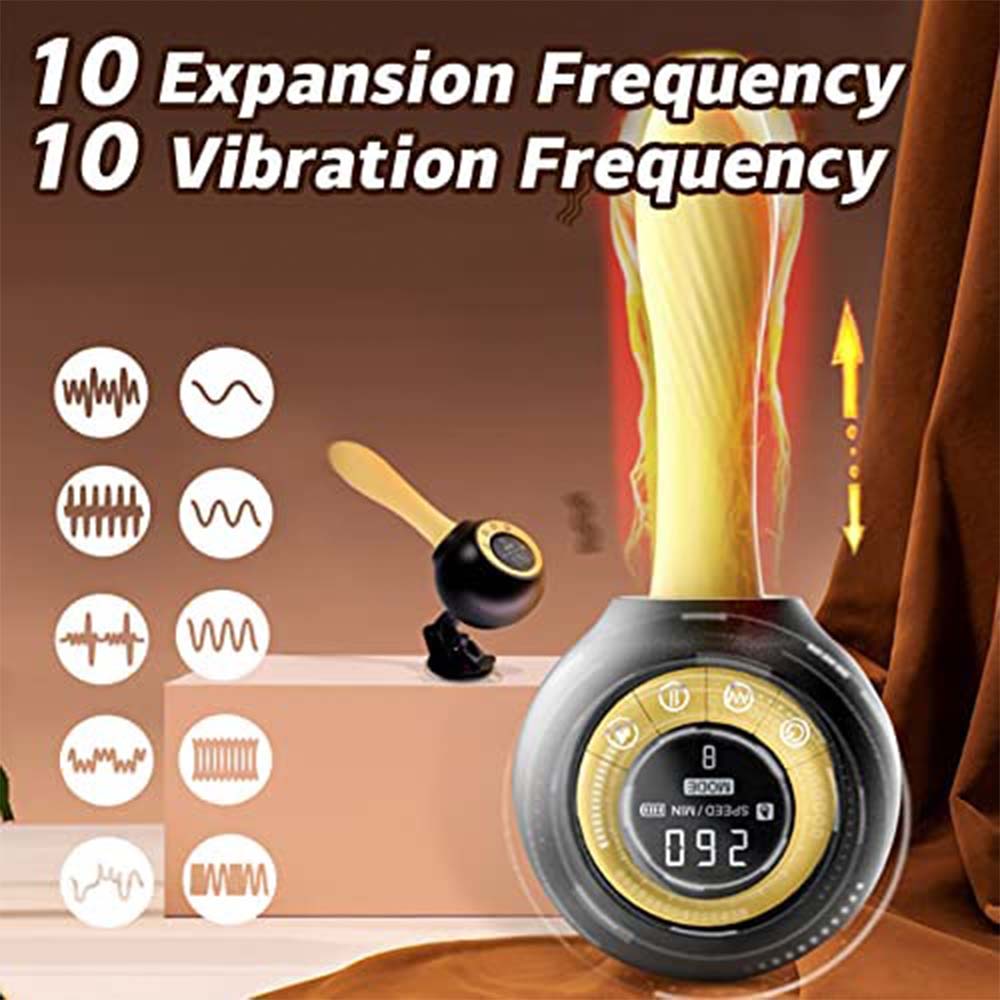 Wireless Remote Control Heated Thrust Vibrator Auto Retractable Realistic Dildo – product view 3