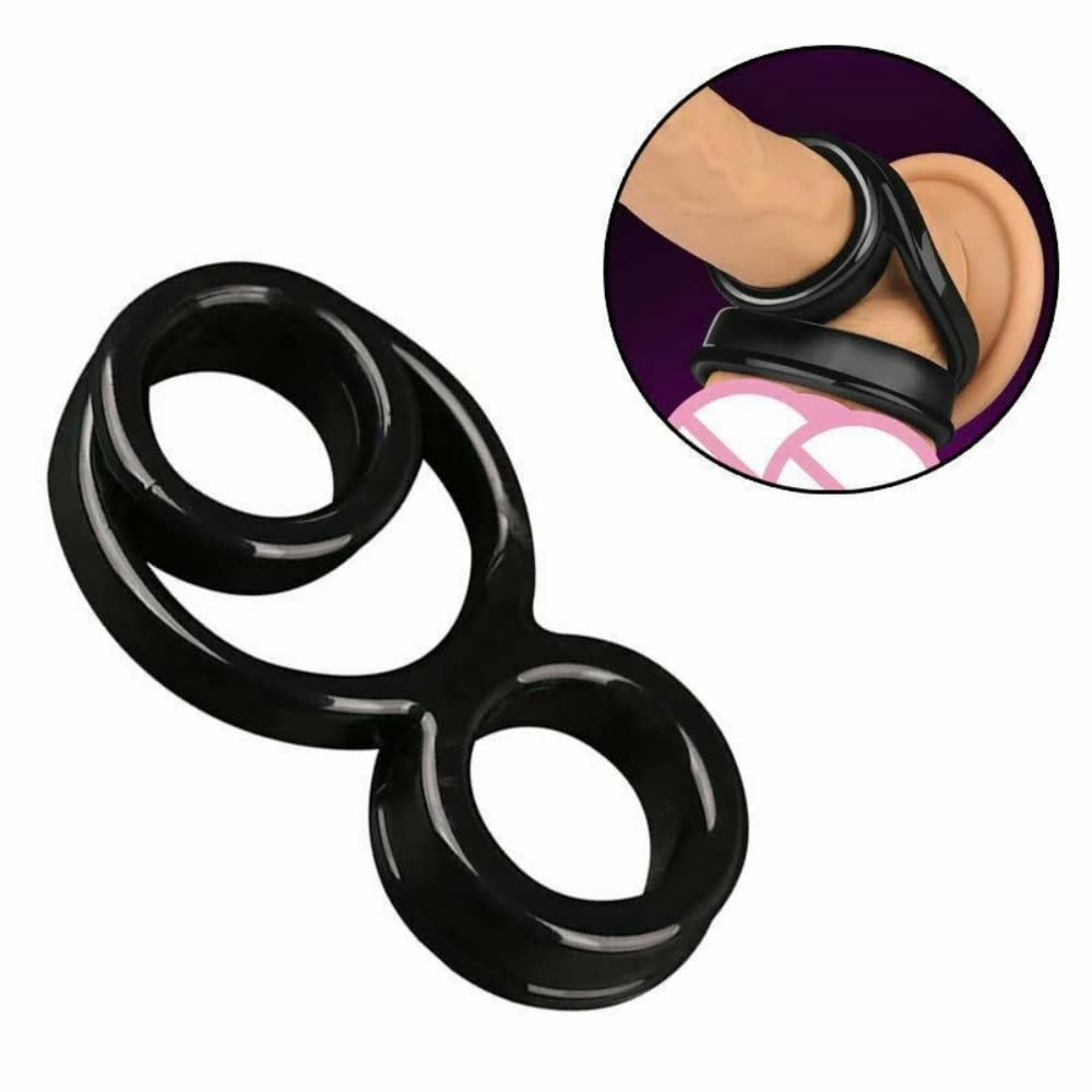 Cock Ring With Ball Strap Stretchy Double Penis Rings – product view 3