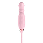 3-in-1 Blooming Sexy Pink Rose Toy Rotating Pearls Telescopic Tongue-licking Vibrator