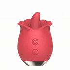 Powerful Rose Toy Vibrator With Tongue Licking Oral Nipple Clit Clitoris Stimulator