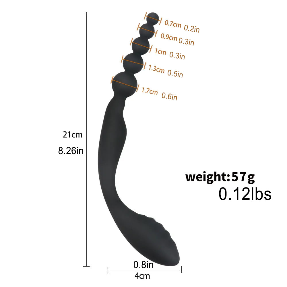Silicone Bead Anal Plug For Both Ends – product view 3