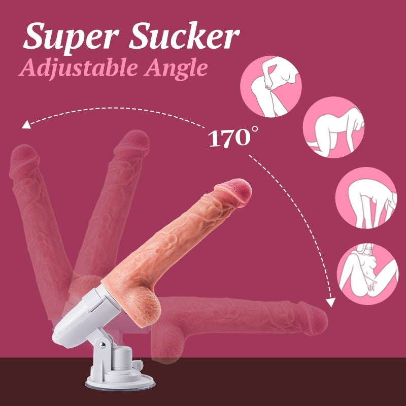 Thrusting Vibrating Dildo Sex Machine 8 Thrusting Rotating Dildo with Vibrating Heating Remote Control – product view 2