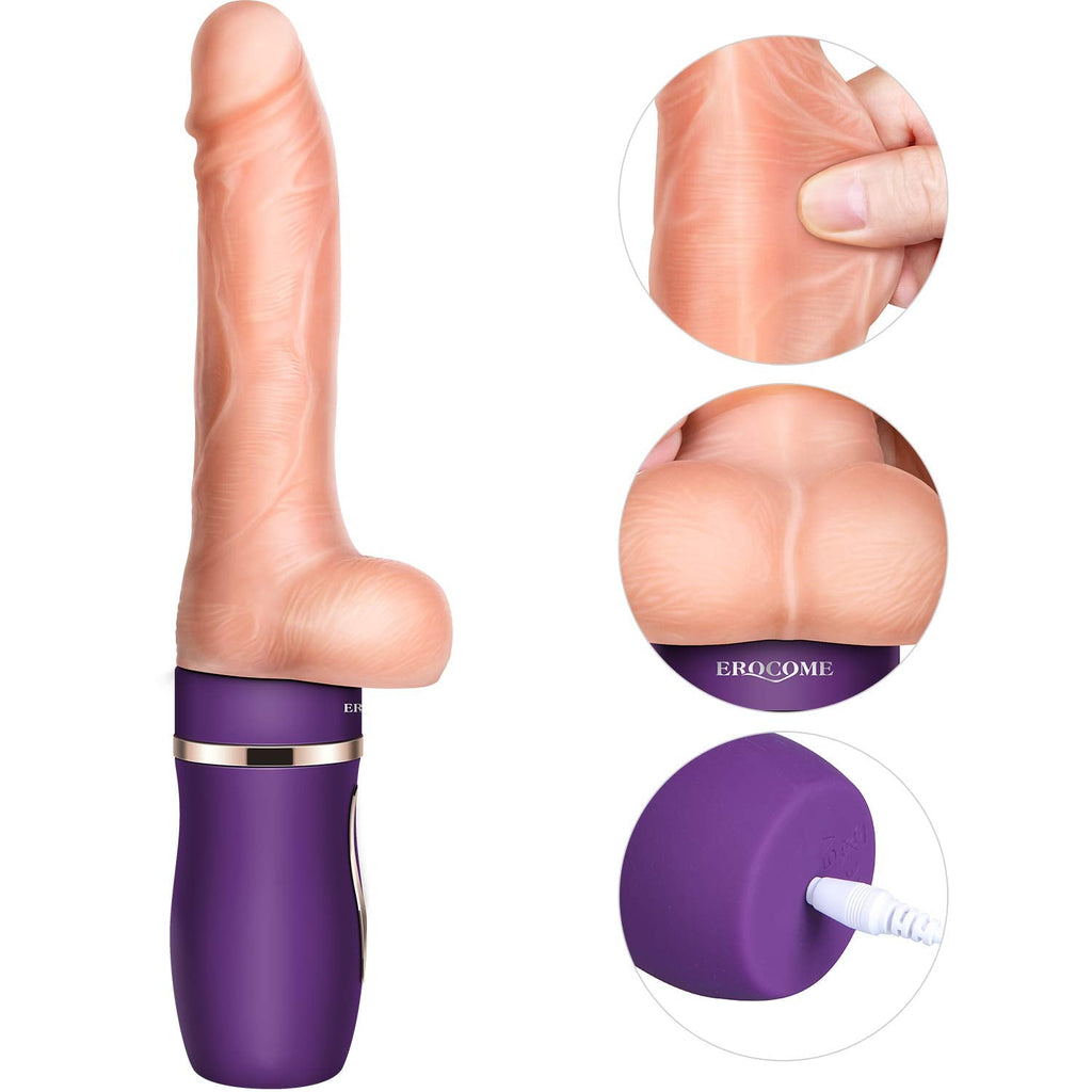 Allovers Thrusting Dildo - Dildo Thrusting Vibrator Mimics Real Sex – product view 4
