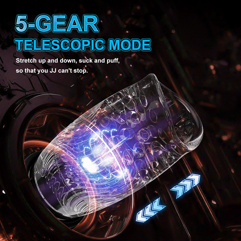 5 Telescopic Rotation 10 Vibration LED Digital Display Male Stroker — product image 6