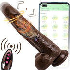 6.6 in Vibrating Thrusting Swing Thick Long Lifelike Dildo With Remote Control