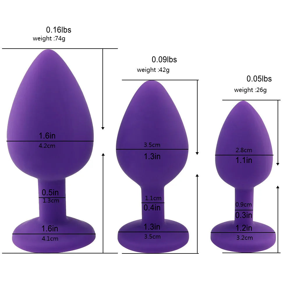 Silicone Multi-Size Anal Plug – product view 7