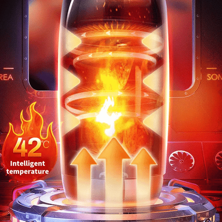 The King 10 Vibration & Thrusting Automatic Male Stroker Heating Moaning Male Sex Toy – product view 4