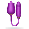 Rose Vibrator Tongue Licking Nipple Vibrator with Thrusting Vibrator – product view 7
