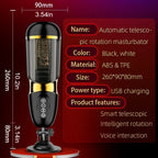 UNIMAT Beck II Automatic Telescopic Stroker Cup with 37.6°heating Female Voice Realistic Textured Ultra-Soft with Suction Base – product view 4