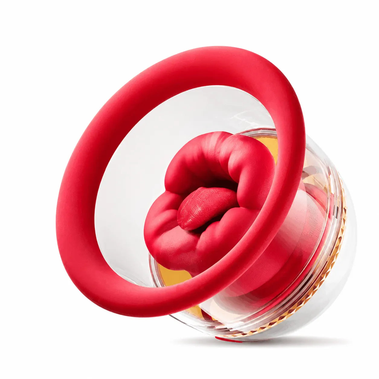 Noti tongue-feel suction massager in red