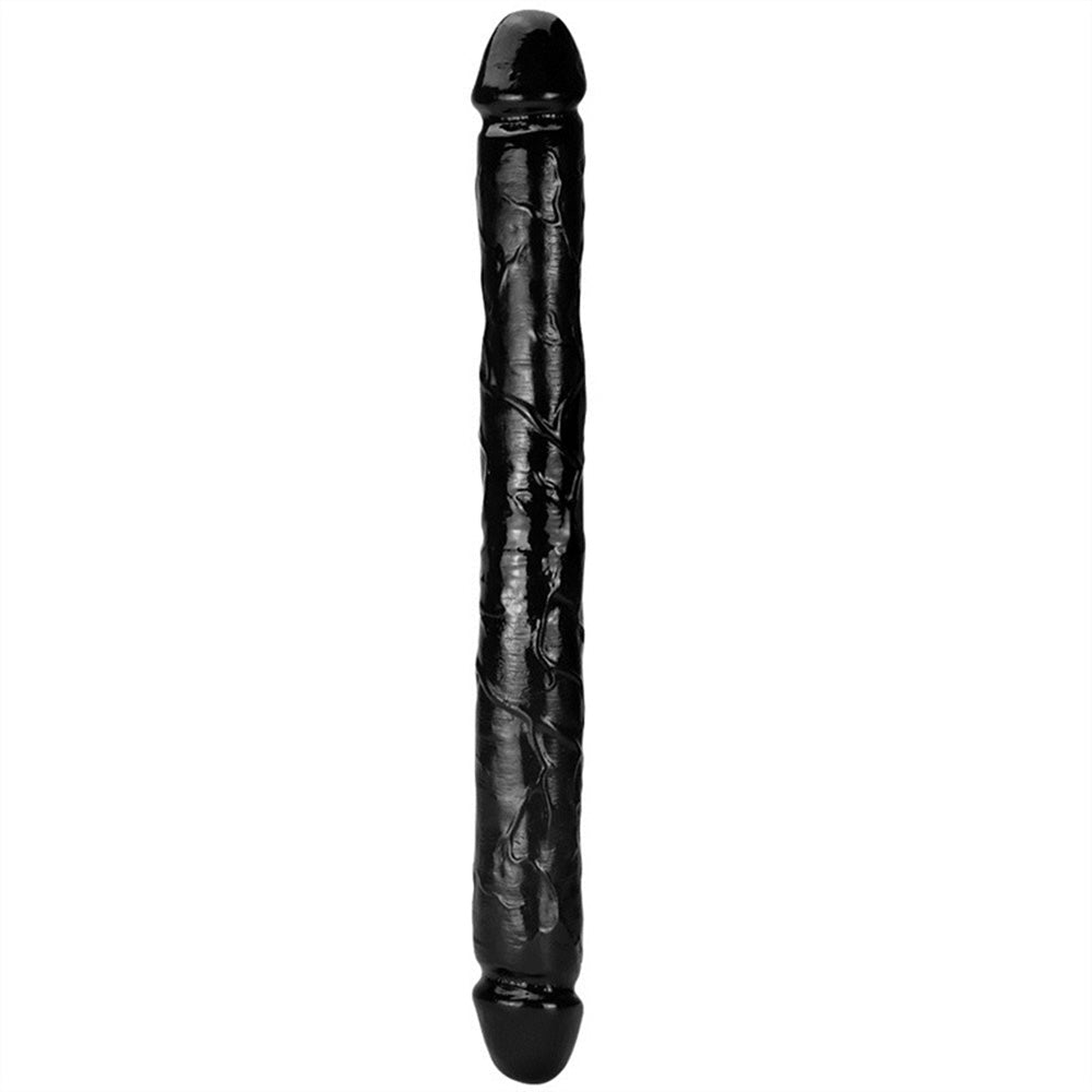 18 Inch Black Lesbian Double Ended PVC Dildo – product view 11