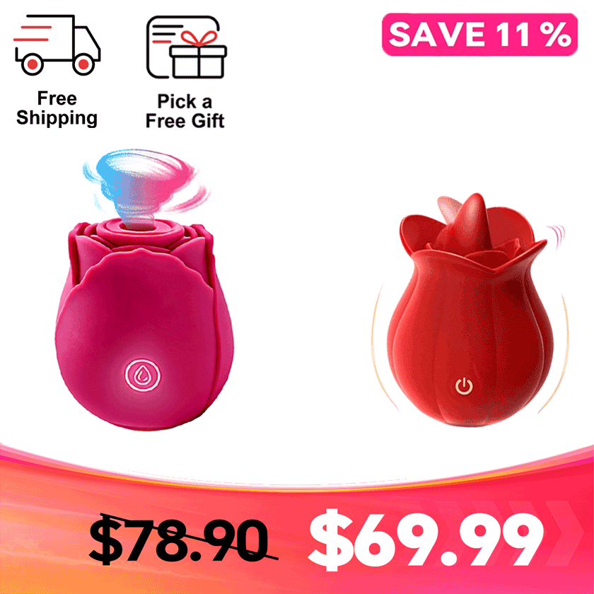 MLEM Rose Tongue-Style Massager – Easy-to-Position Design