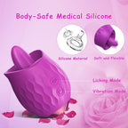 Rose Toy Vibrator For Women Clitoral Tongue Licking Vibrator