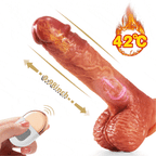 6.3 in 3-in-1 Thrusting 5 Vibrations 42 C Heating Realistic Non-sticky Blush Dildo