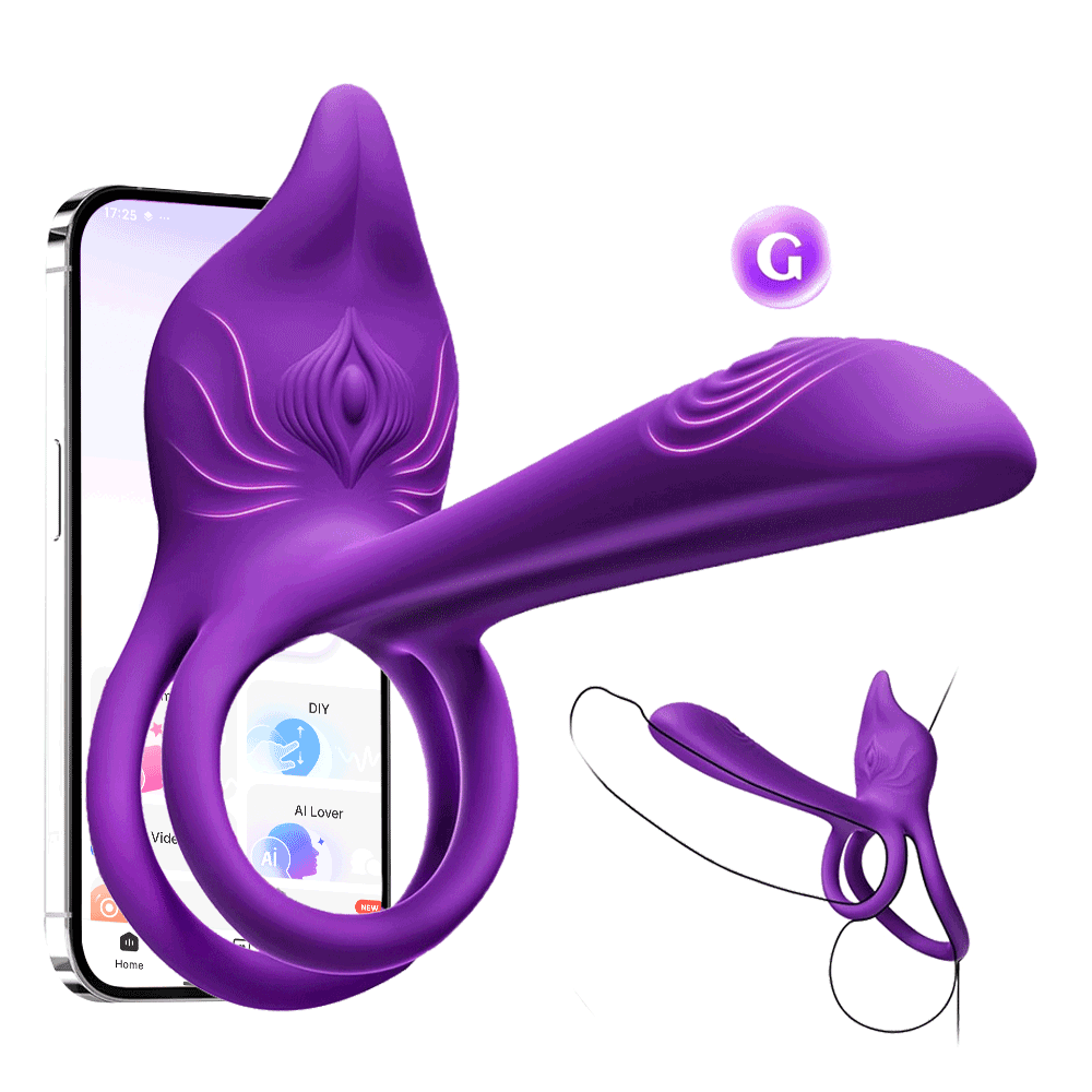 App & Remote Vibe Ring with G-Zone & External Massager