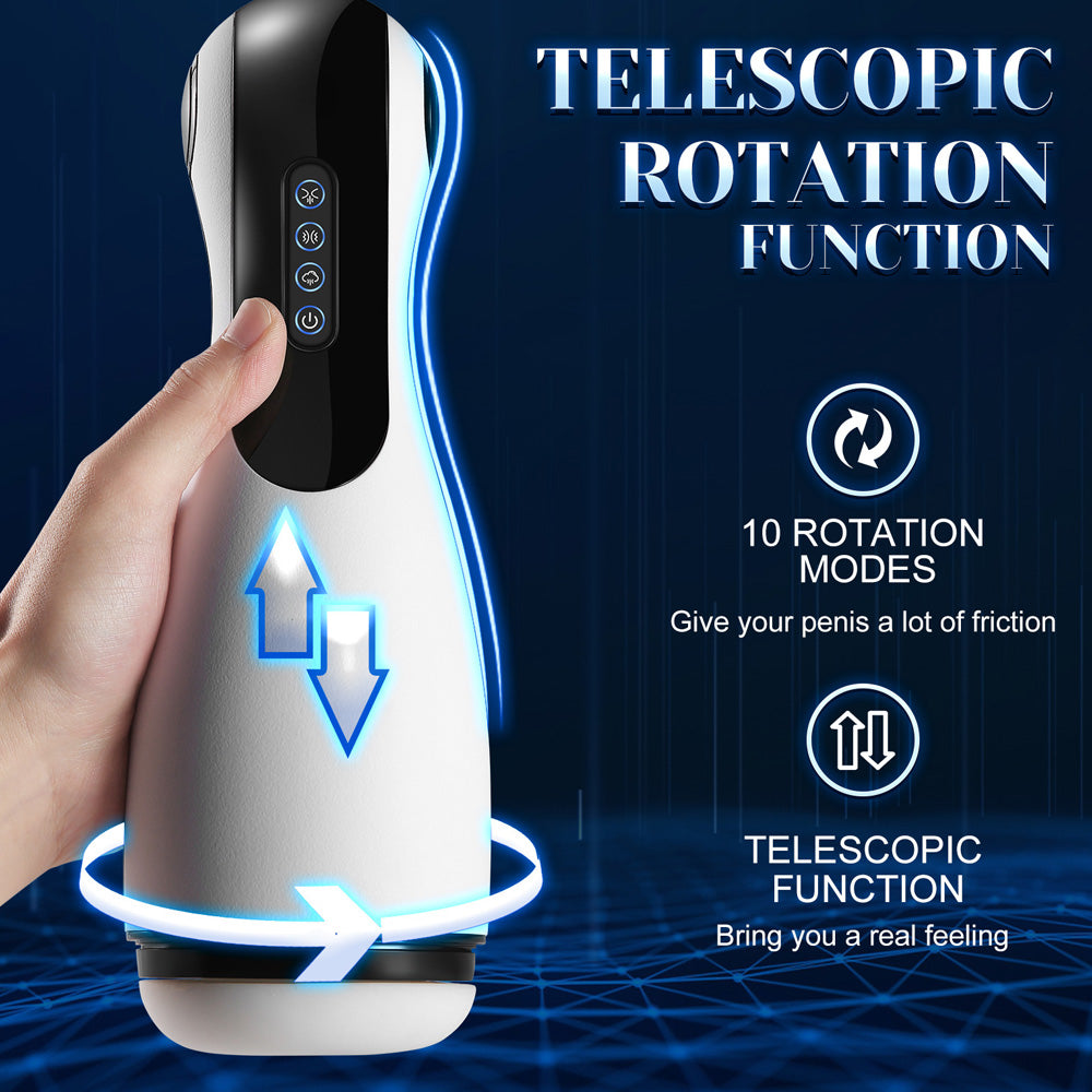 FlexForceⅡ Automatic Male Stroker 3D Textured Pocket Pussy with 10 Vibration 3 Sucking Silicone Sex Toy for Men — product image 4