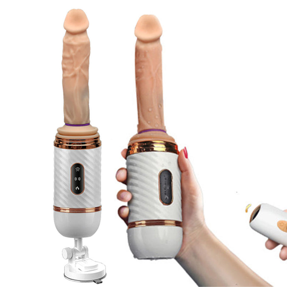 7-Frequency Telescopic Vibration Hands-Free Automatic Thrust Women's Masturbation Device Realistic Dildo Vibrator – product view 6