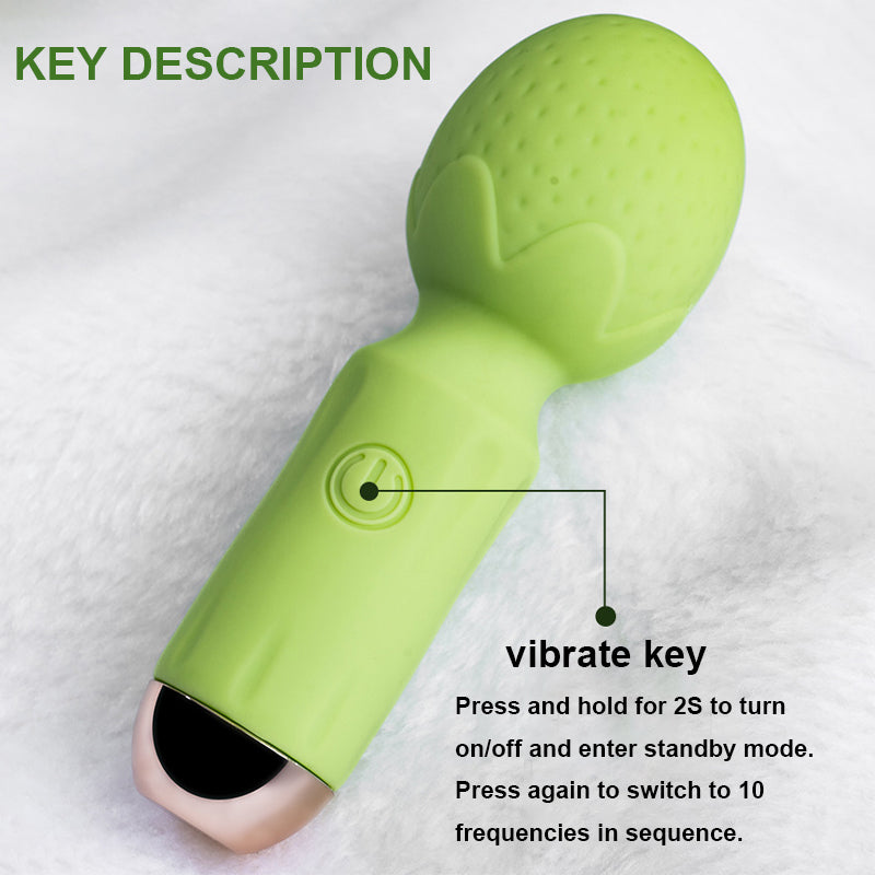 10 Frequency Vibration Mini AV Strawberry Head Vibrator – product view 5