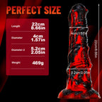 Special-Shaped Mixed-Color Artificial Horse Dick Silicone Dildo – product view 4