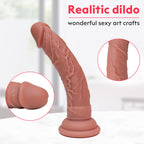 Double Layer Allovers Thrusting Dildo | Suction Cup Silicone Dildo