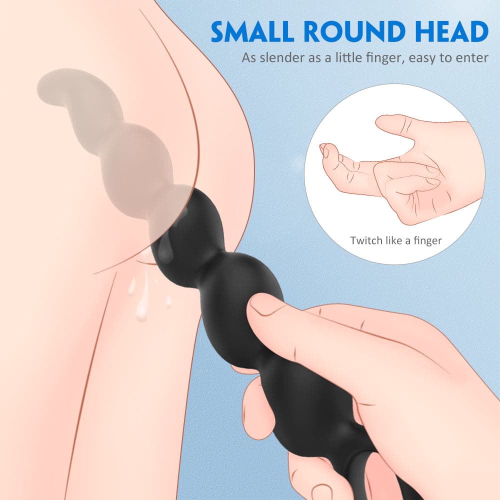 Extra Llong Vibrating Bead Butt Plug – product view 5