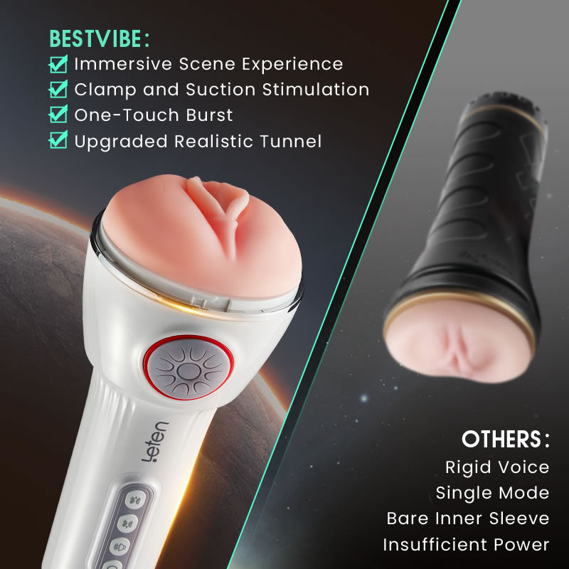 Leten IV 10 Vibrating & Sucking Male Stroker With Heated Voice – product view 6