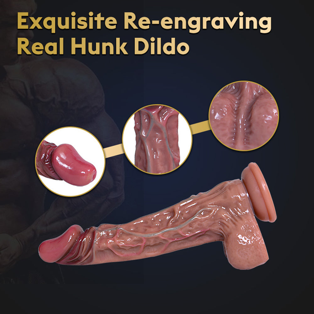 Top 10.4 Inch Allovers Thrusting Dildo Super Realistic Texture Plus Thick Dildo – product view 5
