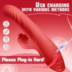Toendi Rabbit Vibrator G Spot Sex Toys Thrusting Dildo Rose Toy for Women | 10 Vibration Modes, 7 Thrusting Modes with Licking Clitoral Vibrators Stimulator, Anal Dildos Adult Sex Toy Games For Couple