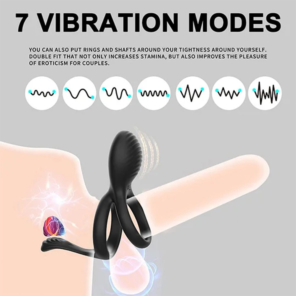 Wireless Remote Control Vibrating Cock Ring and Clitoral Stimulator – product view 2