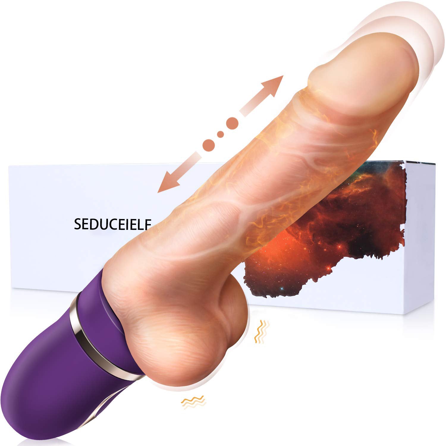 Allovers Thrusting Dildo - Dildo Thrusting Vibrator Mimics Real Sex – product view 2