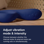We-Vibe Nova 2 buttons for vibration mode, intensity, and motor selection