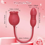 Rosebud Thruster Dual Rose Vibrator – product view 4