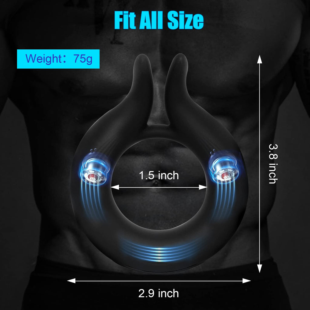 10 Vibration Modes Rabbit Design Penis Ring – product view 7