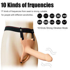 Wireless Remote Control Charging Vibrating Silicone Simulation Wearable Dildo – product view 2