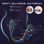 3 in 1 Couple Vibrator 10 Vibration Modes Penis Ring – product view 5