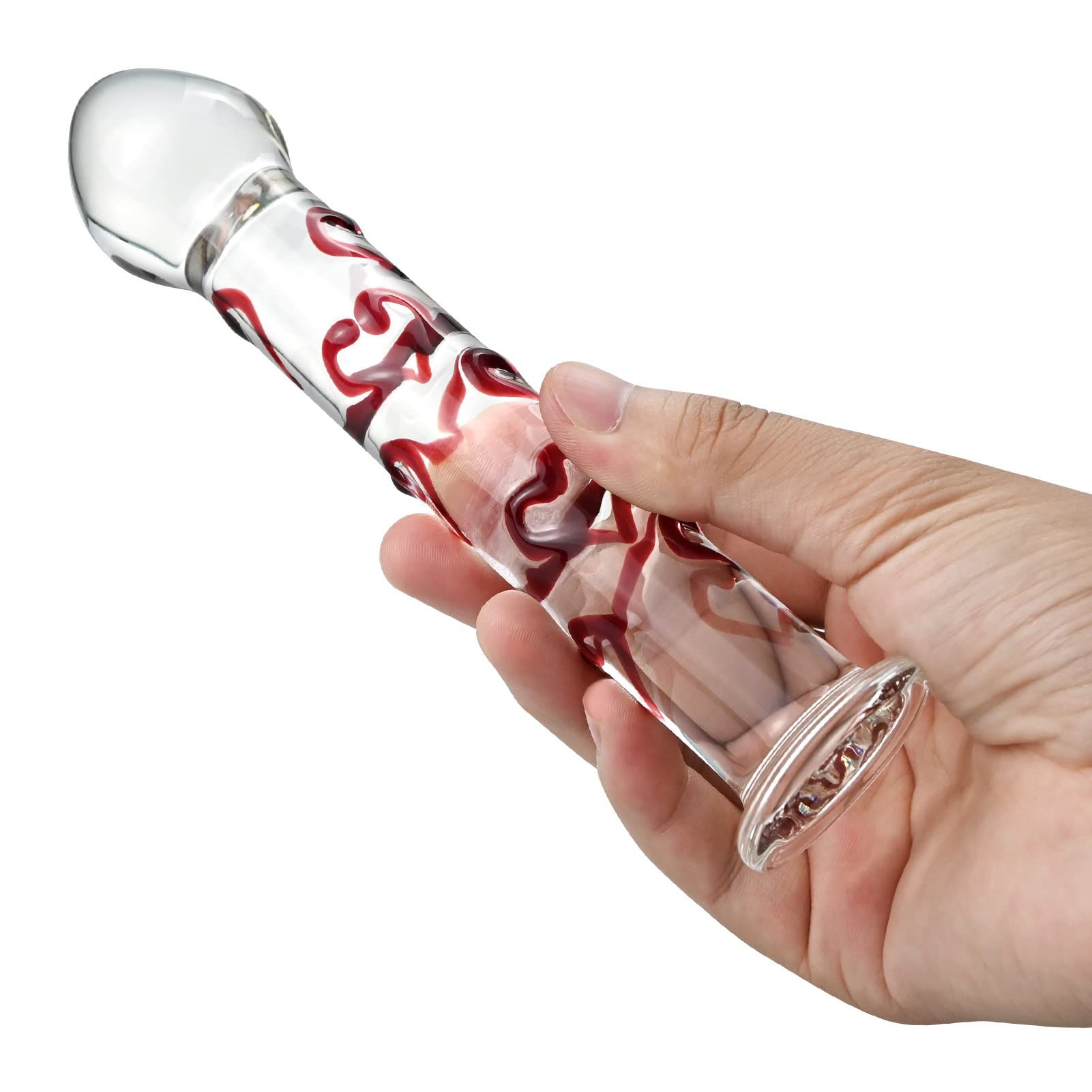 Glass Pleasure Wand with Mushroom Tip – product view 4
