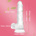 7.3 inch Transparent Dildo With Sucker – product view 8