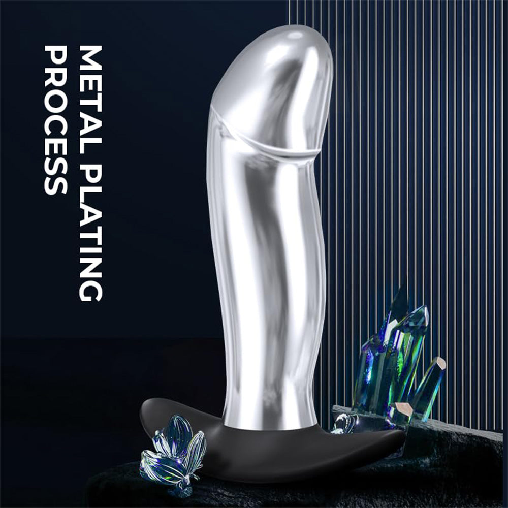 10 Vibration Modes Metal Anal Vibrator Butt Plug – product view 4