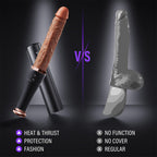 Baseball Bat 10 Vibrating & Thrusting Heating Telescopic Realistic Dildos – product view 12