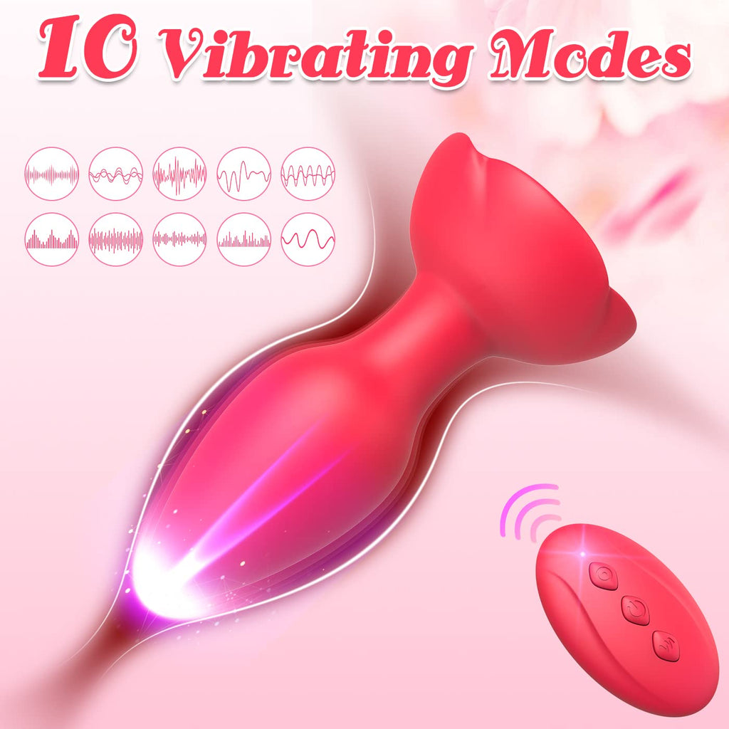 Rose Remote Control 10 Frequency Vibration Silicone Anal Plug – product view 3