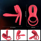 Connection Dual Romance Rose Vibrating Cock Ring – product view 4