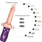 Allovers Thrusting Dildo - Dildo Thrusting Vibrator Mimics Real Sex – product view 3