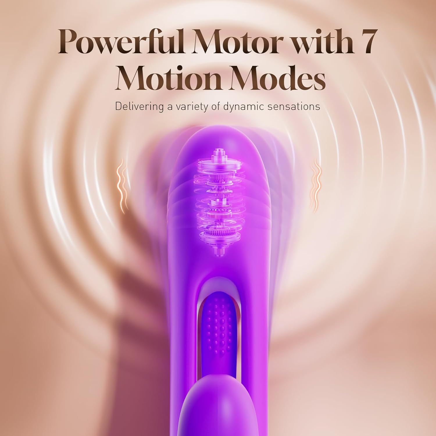 Vibrator Dildo Rabbit Sex Toys -LOVENOTE G Spot Vibrator Massager for Women Clitoral Nipple Stimulation, 3 in 1 Sex Toys with 14 Vibration & 7 Tongue Licking Flapping, Adult Product Aurieel (Purple)