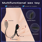 3 in 1 Couple Vibrator 10 Vibration Modes Penis Ring – product view 3