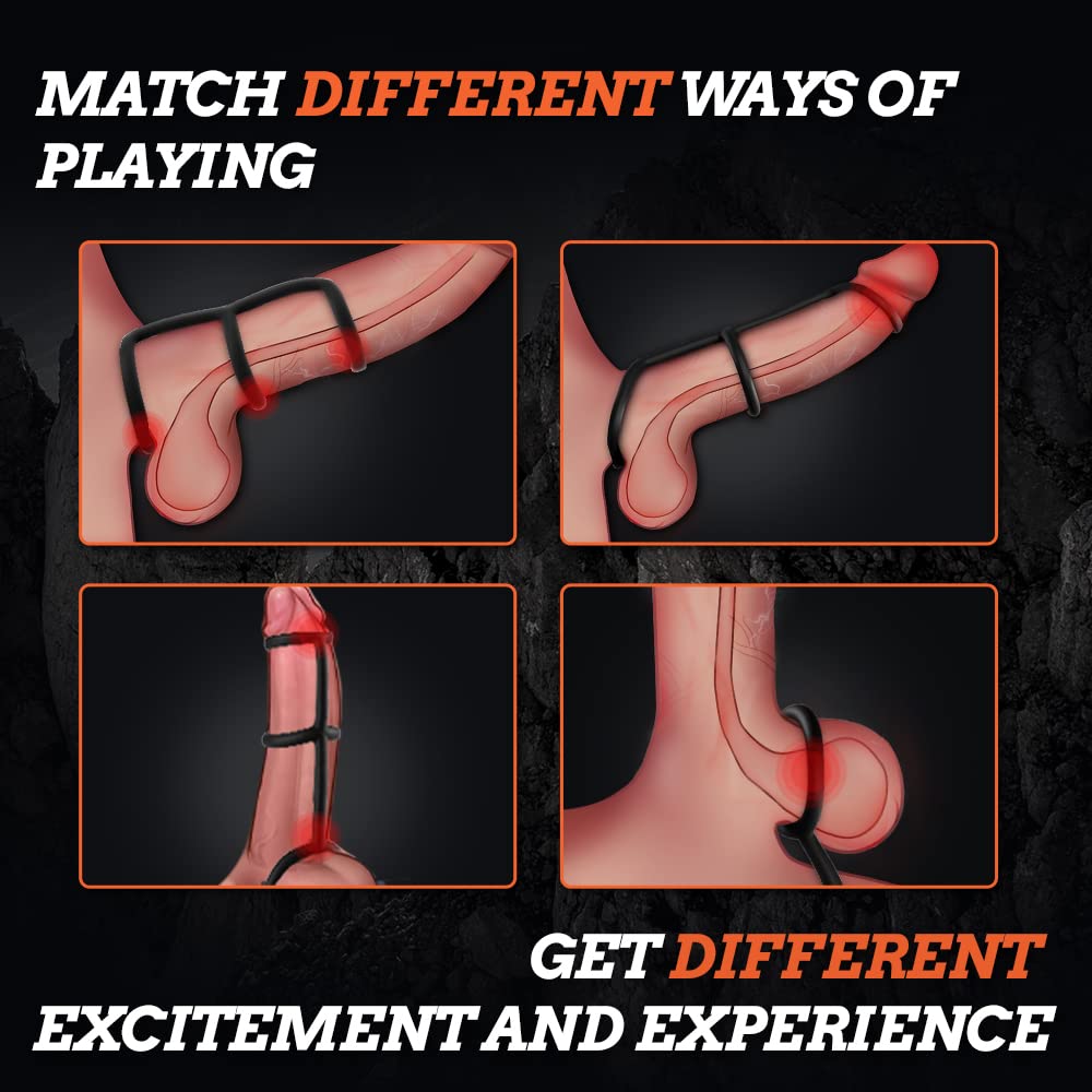 3 in 1 Cock Ring Erection Enhancing Stamina Prolonging – product view 4