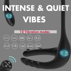 3 in 1 Vibrating Remote 10 Frequencies Adjustable Penis Ring – product view 2