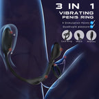 3 in 1 Couple Vibrator 10 Vibration Modes Penis Ring – product view 6