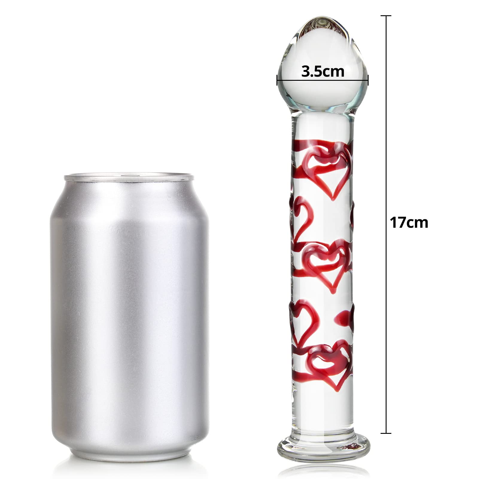 Glass Pleasure Wand with Mushroom Tip – product view 5